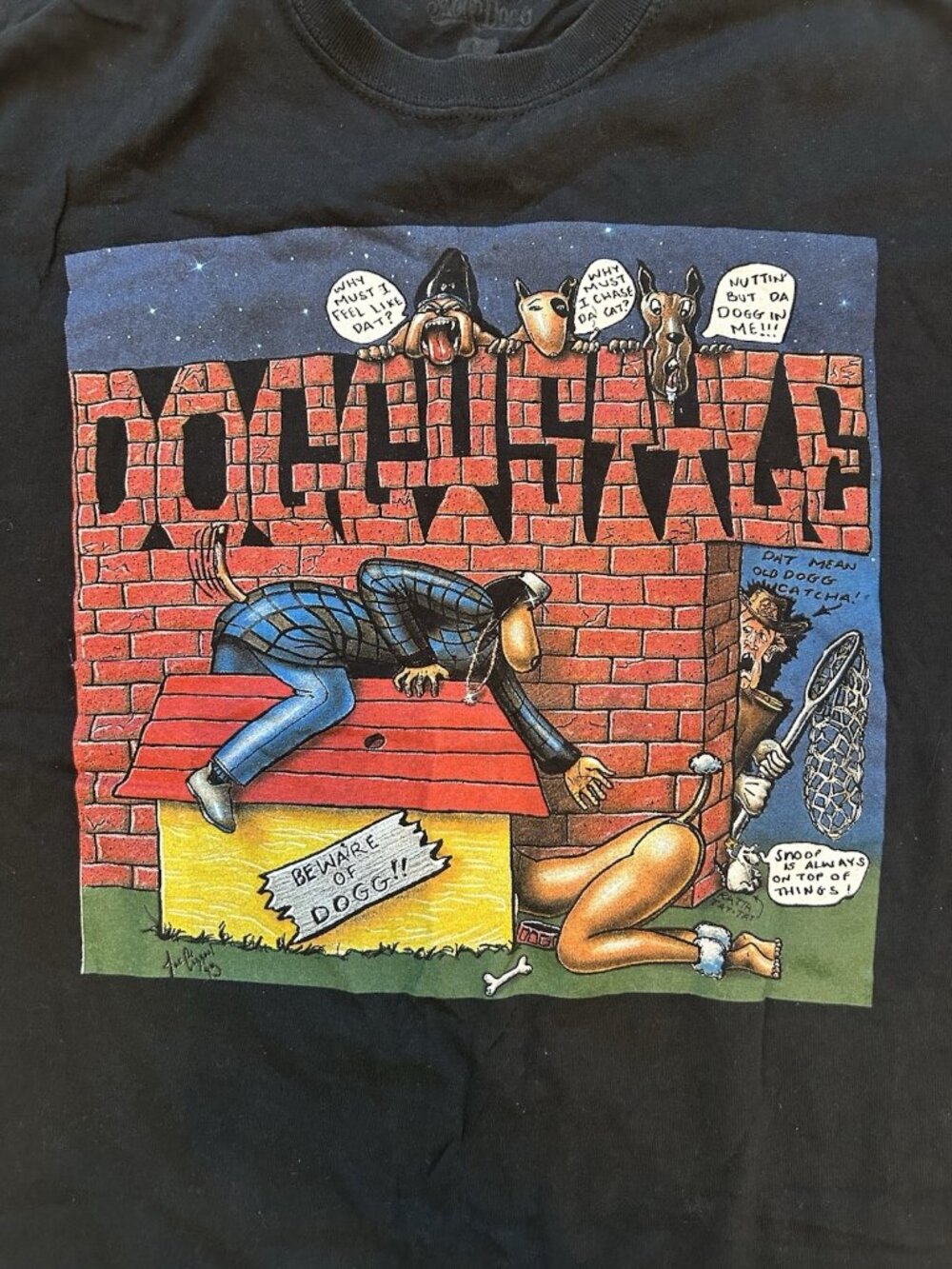 Vintage Snoop Dogg T Shirt Size Medium Doggystyle Album Promo Graphic 90s Y2K - Picture 2 of 8